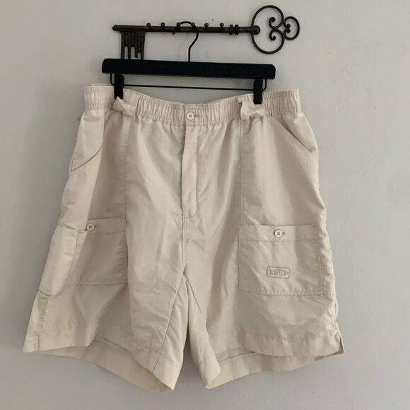 AFTCO mens size 44 fishing shorts elastic waist pockets - Picture 1 of 9
